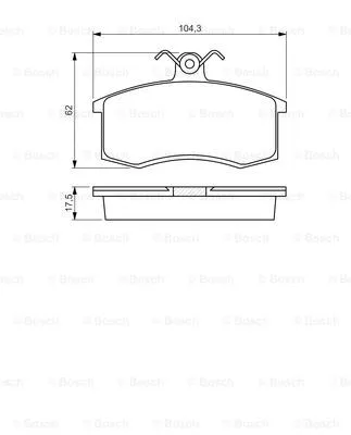Brake Pad Set, disc brake (0 986 494 578)