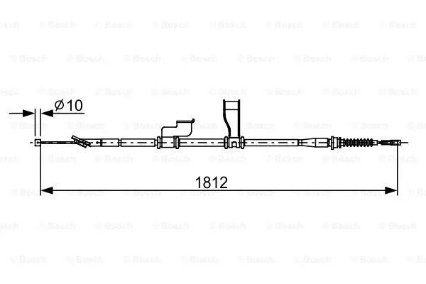 Cable Pull, parking brake (1 987 482 616)