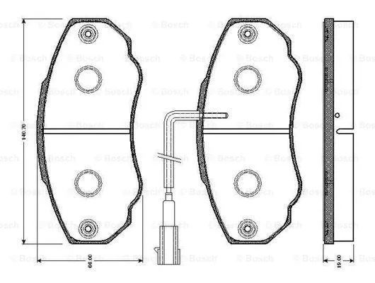 Brake Pad Set, disc brake (0 986 TB2 432)