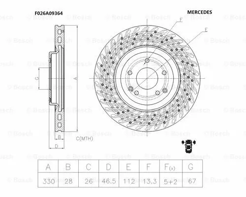 Brake Disc (F 026 A09 364)
