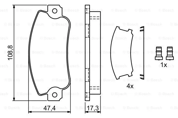 Brake Pad Set, disc brake (0 986 495 456)