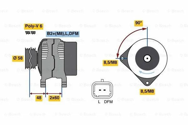 Alternator (0 986 081 110)