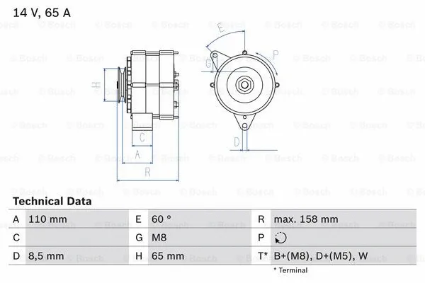 Alternator (0 986 034 500)