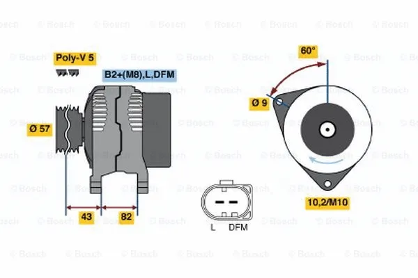 Alternator (0 986 044 310)
