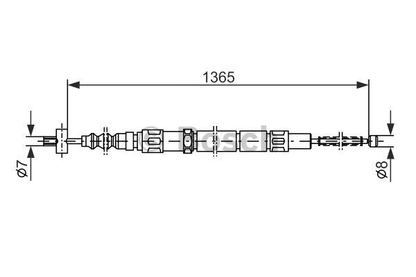 Cable Pull, parking brake (1 987 477 354)