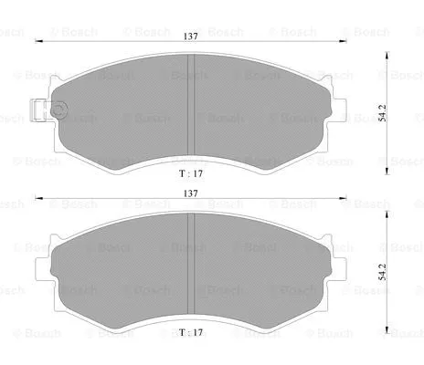 Brake Pad Set, disc brake (0 986 AB9 036)