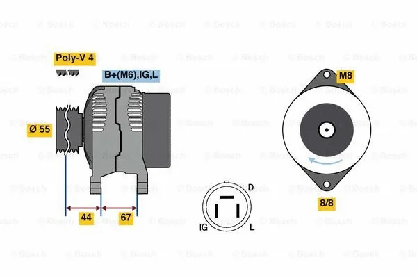 Alternator (0 986 037 561)