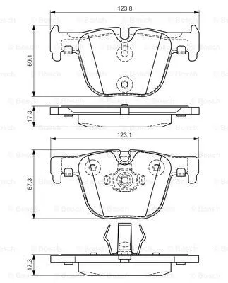 Brake Pad Set, disc brake (0 986 TB3 182)