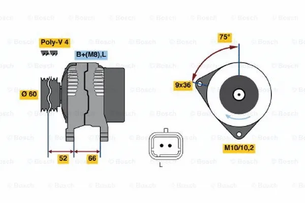 Alternator (0 986 045 221)
