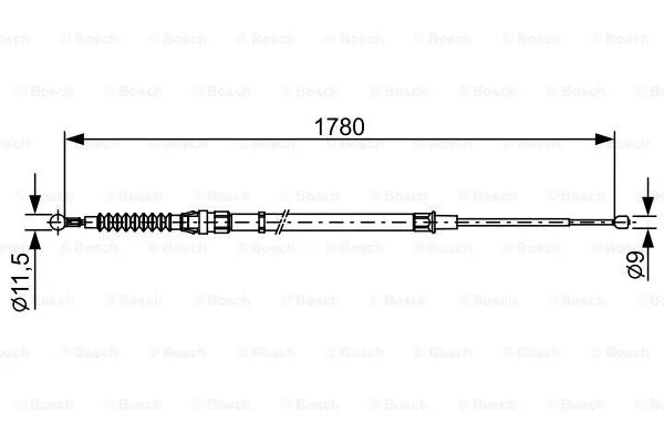 Cable Pull, parking brake (1 987 482 458)