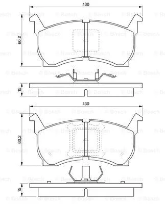 Brake Pad Set, disc brake (0 986 424 142)