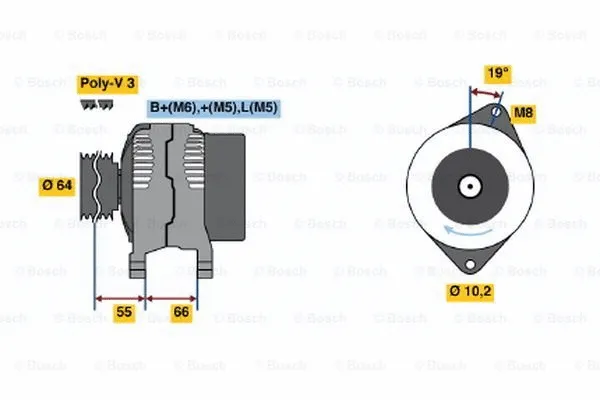 Alternator (0 986 041 421)