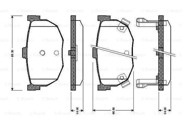 Brake Pad Set, disc brake (0 986 TB2 618)