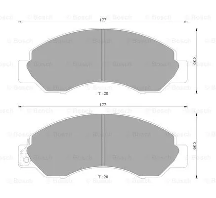 Brake Pad Set, disc brake (0 986 AB2 231)