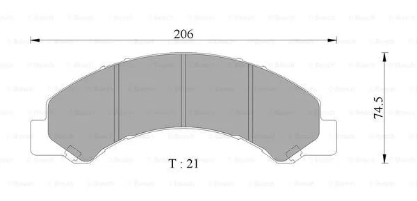 Brake Pad Set, disc brake (0 986 AB2 356)