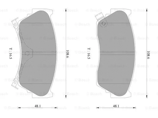 Brake Pad Set, disc brake (0 986 AB2 484)