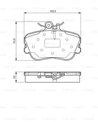 Brake Pad Set, disc brake (0 986 TB3 174)