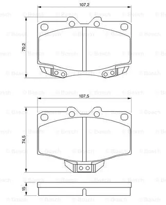 Brake Pad Set, disc brake (0 986 424 269)