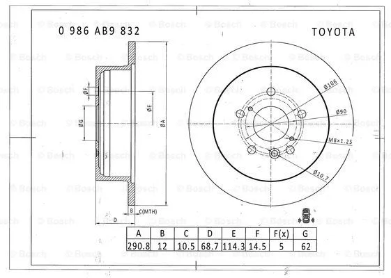 Brake Disc (0 986 AB9 832)
