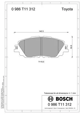 Brake Pad Set, disc brake (0 986 T11 312)