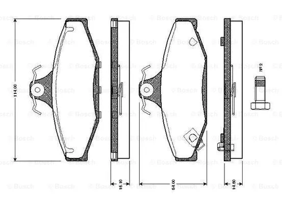 Brake Pad Set, disc brake (0 986 TB2 187)