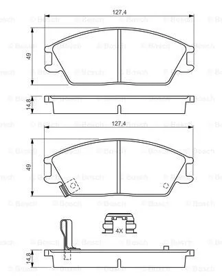 Brake Pad Set, disc brake (0 986 494 620)