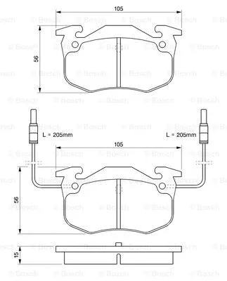 Brake Pad Set, disc brake (0 986 424 147)