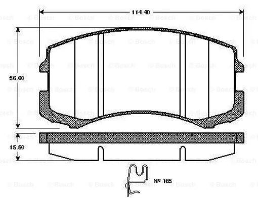 Brake Pad Set, disc brake (0 986 TB2 851)