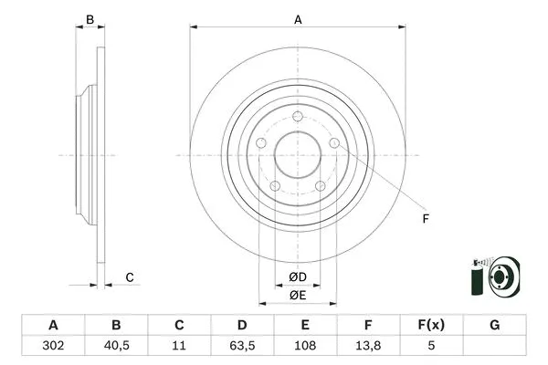 Brake Disc (0 986 479 F79)