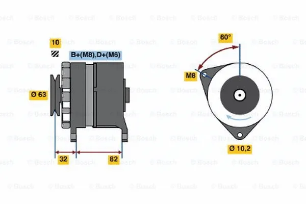 Alternator (0 986 038 300)