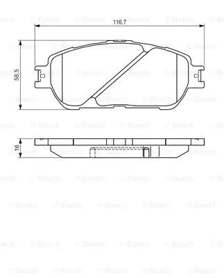 Brake Pad Set, disc brake (0 986 495 160)