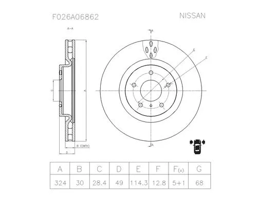 Brake Disc (F 026 A06 862)