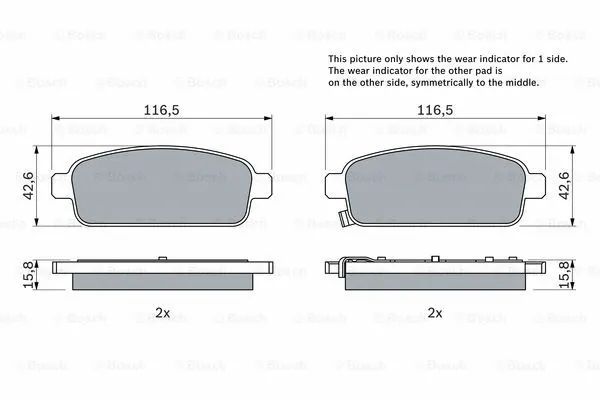 Brake Pad Set, disc brake (0 986 494 435)
