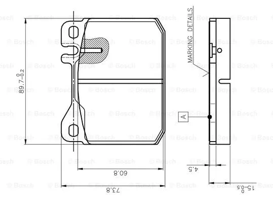 Brake Pad Set, disc brake (0 986 TB2 001)