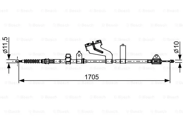 Cable Pull, parking brake (1 987 482 654)