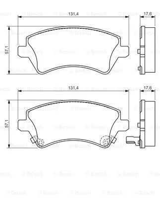 Brake Pad Set, disc brake (0 986 424 735)