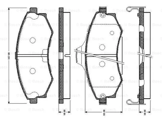 Brake Pad Set, disc brake (0 986 TB2 636)