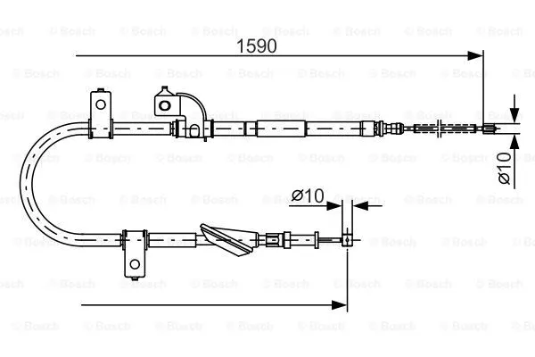 Cable Pull, parking brake (1 987 482 078)