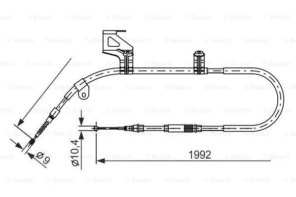 Cable Pull, parking brake (1 987 477 244)