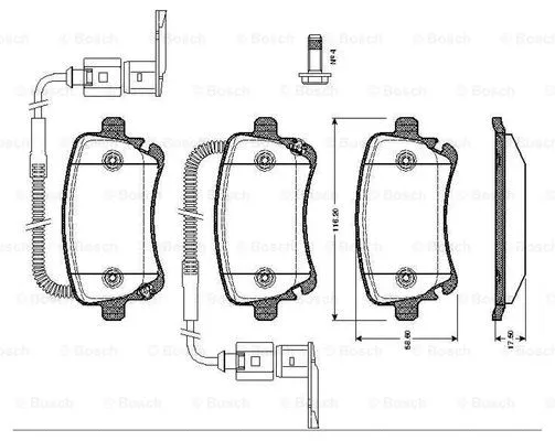 Brake Pad Set, disc brake (0 986 TB2 425)