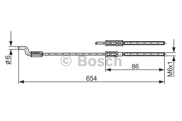 Cable Pull, parking brake (1 987 477 833)