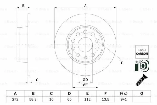 Brake Disc (0 986 479 F23)