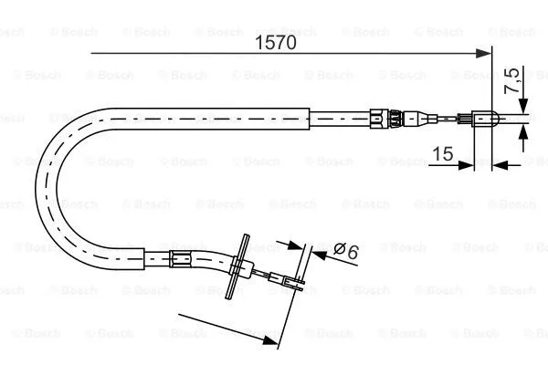 Cable Pull, parking brake (1 987 477 860)