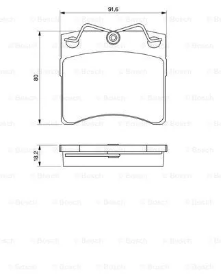Brake Pad Set, disc brake (0 986 460 954)