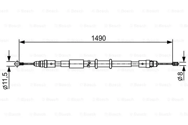 Cable Pull, parking brake (1 987 482 553)
