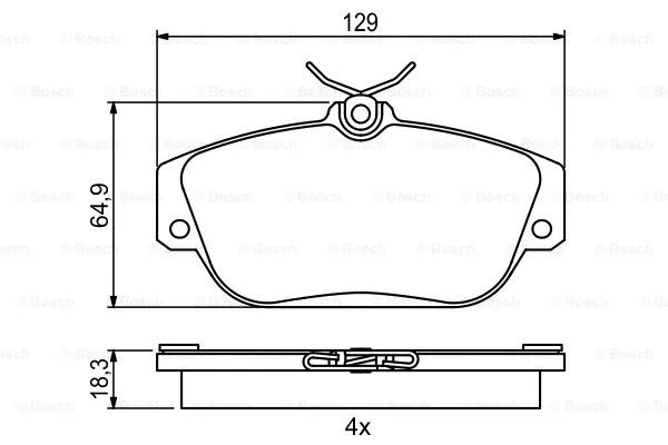 Brake Pad Set, disc brake (0 986 424 016)