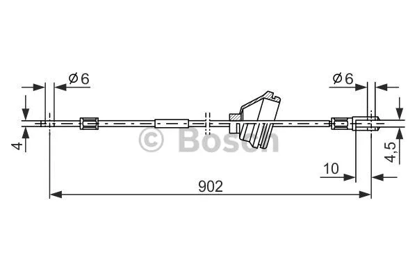 Cable Pull, parking brake (1 987 477 349)