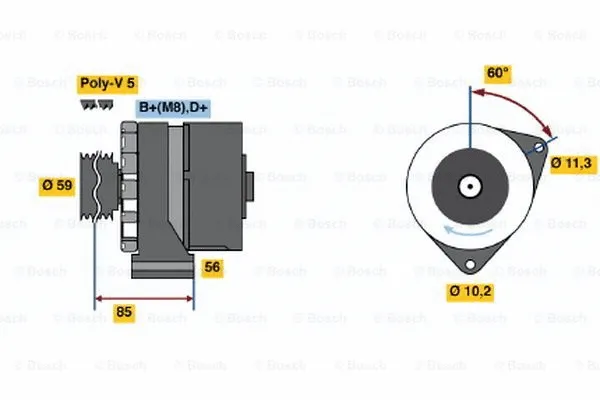 Alternator (0 120 468 036)