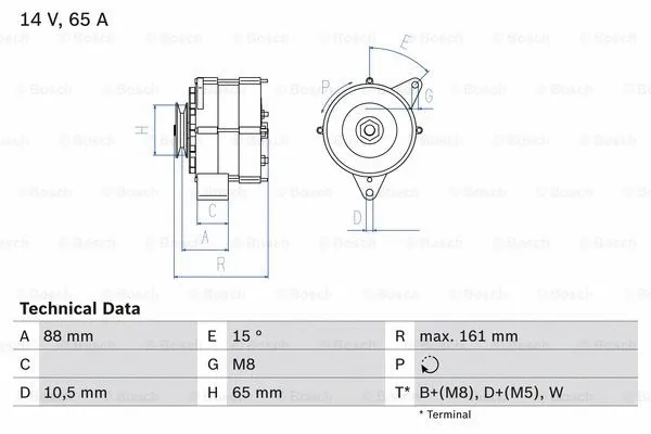 Alternator (0 986 038 080)