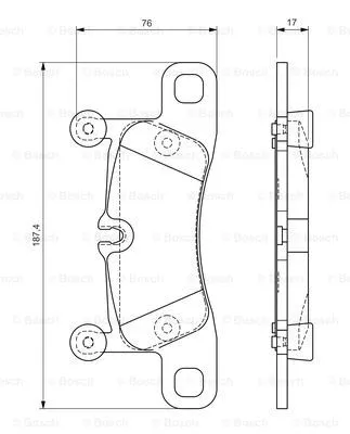 Brake Pad Set, disc brake (0 986 TB3 186)